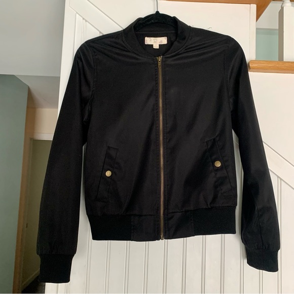 Black Bomber Jacket - Picture 2 of 3